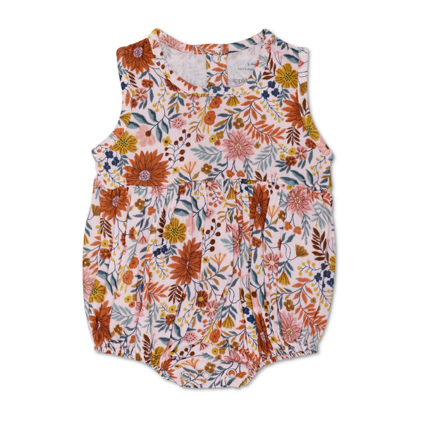 Muslin Bubble Romper - Zinnia Bloom