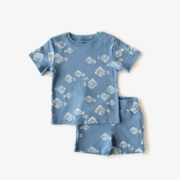 Shirt + Short Set - Flounder | Indigo