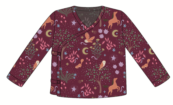 Bamboo Blend Kimono Layette Jacket - Woodland Dreams