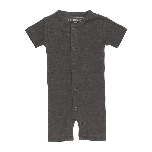 Feather | Organic Pointelle S/Sleeve Romper