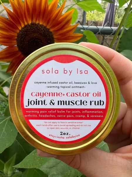 Cayenne + Castor Oil Joint and Muscle Rub