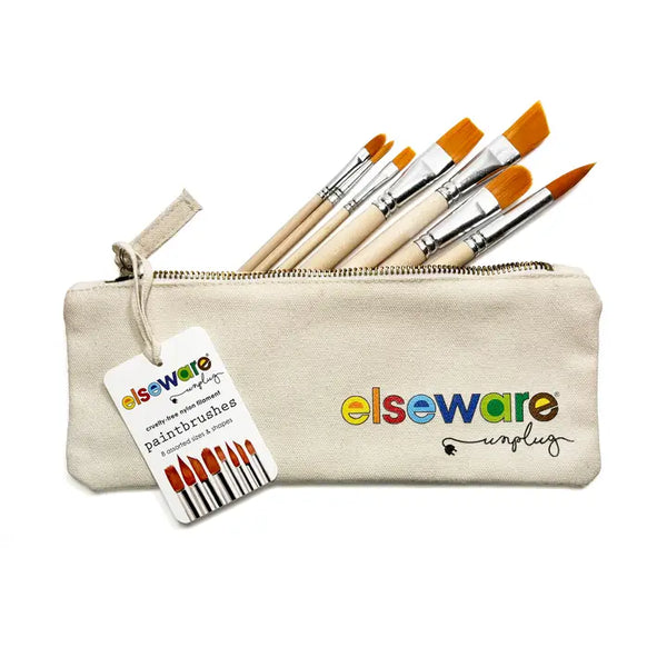 Paint Brush Set - Nylon Filament in Canvas Bag