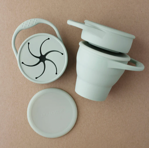 Foldable Silicone Snack Cup - Sage