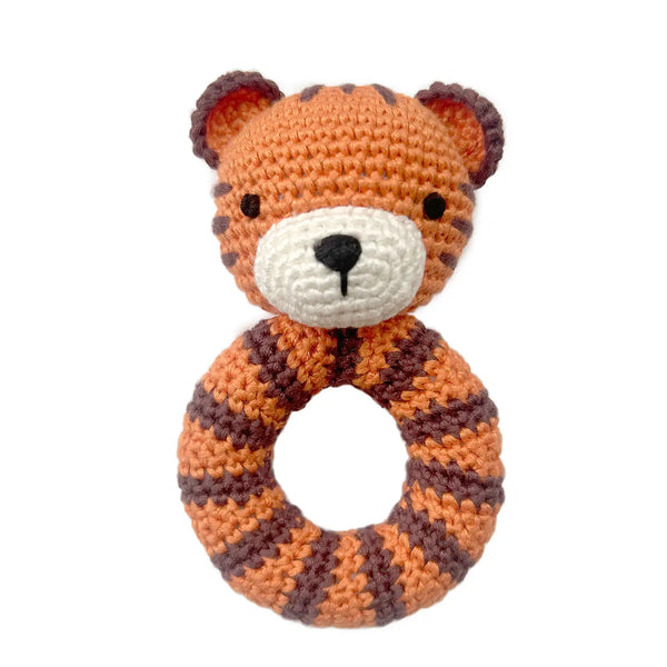 Tiger Ring Crocheted Rattle