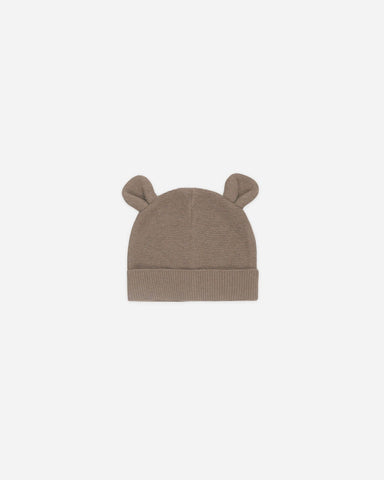 Baby Bear Beanie || Heathered Mocha