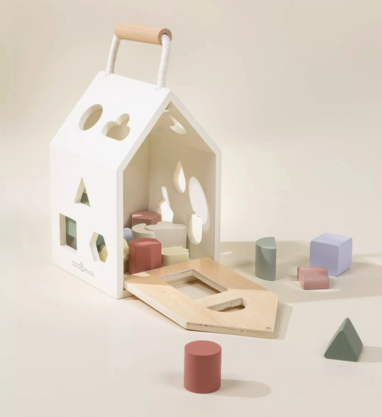 Wooden Shapes Sorting House