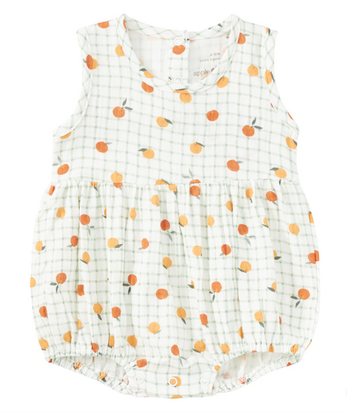 Muslin Bubble Romper - Gingham Grove