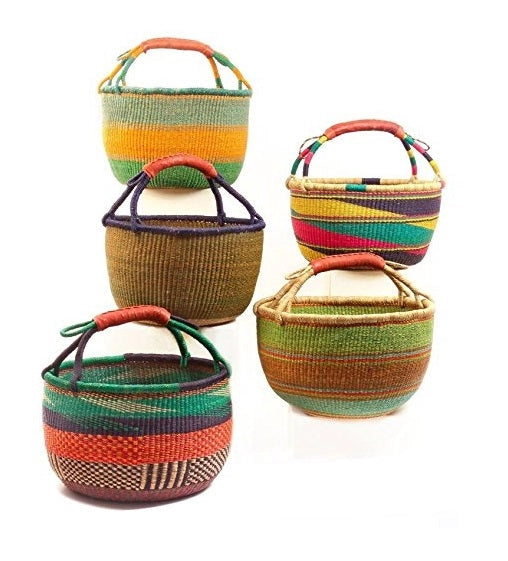 Large Market Basket (Multi-Colored Bolga Basket)