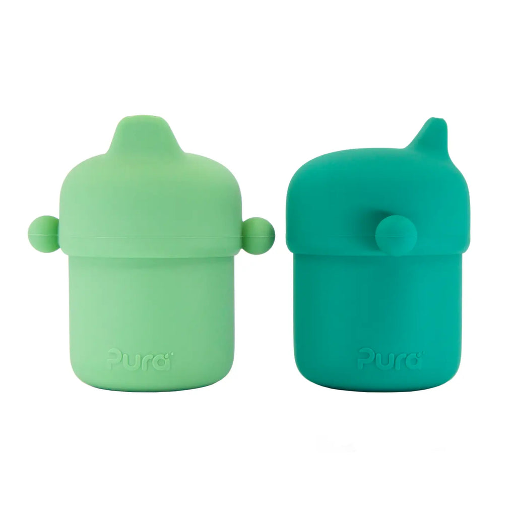 2pk 5oz/150ml My-My Silicone Sippy Cup (1 Mint, 1 Moss)