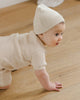 Baby Beanie || Heathered Natural