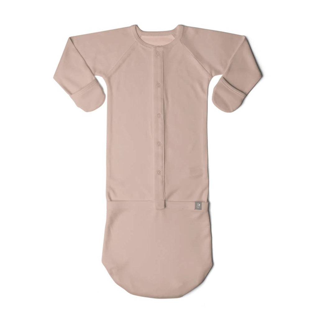 Convertible Sleeper Baby Gown - Rose (0-3 Month)