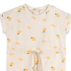 Lemon Waist Tie Short Baby Romper (Organic Jersey)