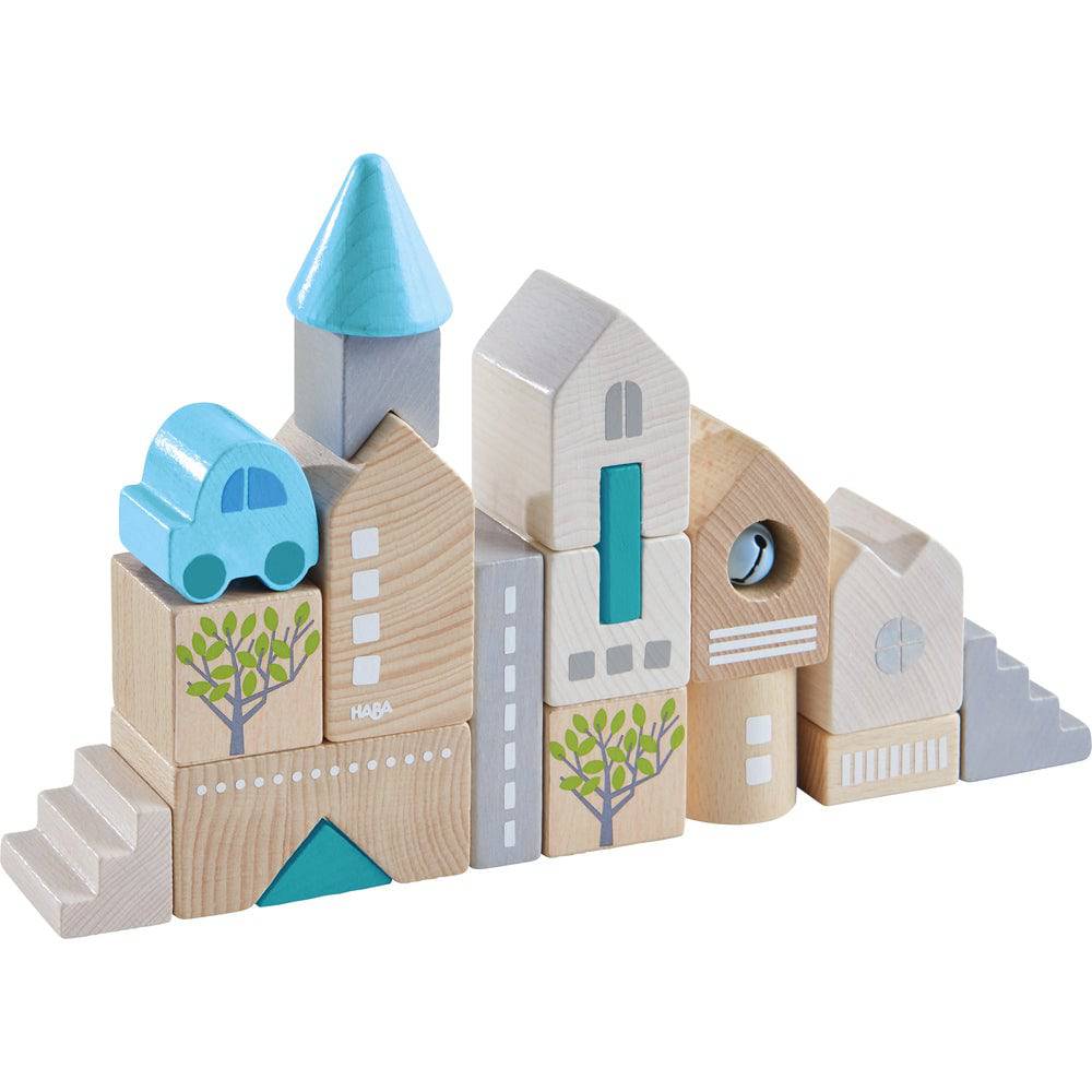 18 Piece Wooden Building Blocks