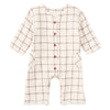 Muslin Patch Pocket Romper - Cabin Plaid