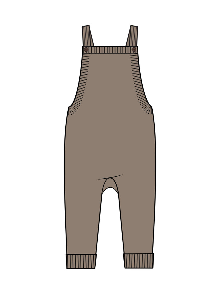 Briggs Seed Stitch Sweater Knit Overalls - Taupe