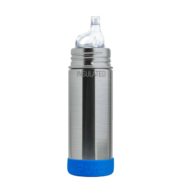 9oz Insulated Stainless Steel Sippy (with Ocean/Blue Bumper)
