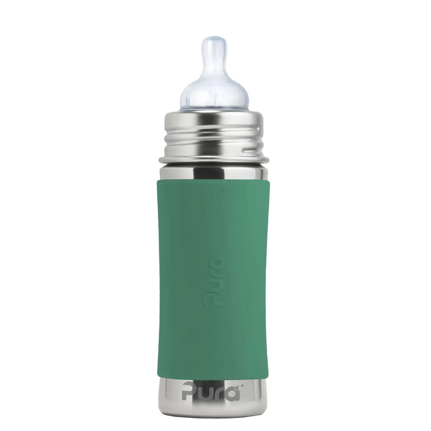 11oz Stainless Steel Baby Bottle Mint Minnow Lane
