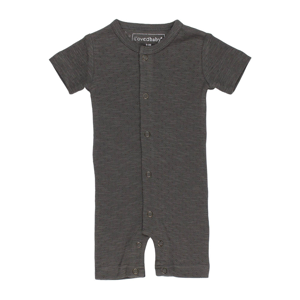 Feather | Organic Pointelle S/Sleeve Romper