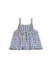Organic Ember Seersucker Ruffle Tank - Marino Gingham
