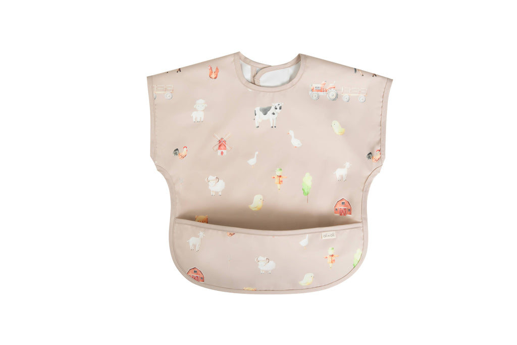 Smock Bib for Baby & Toddler Short Sleeve (Farm)