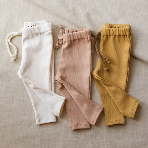 Organic Cotton Ribbed Leggings
