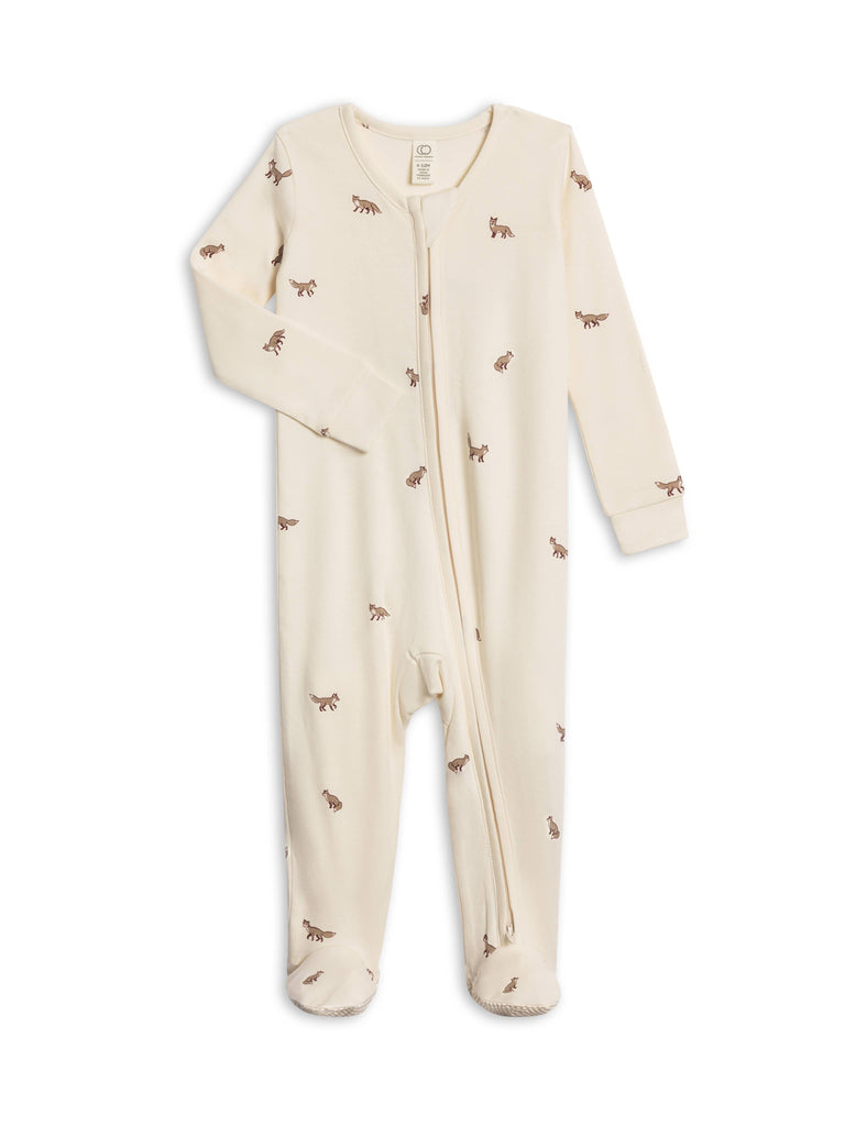 Peyton Zipper Sleeper - Fox + Taupe