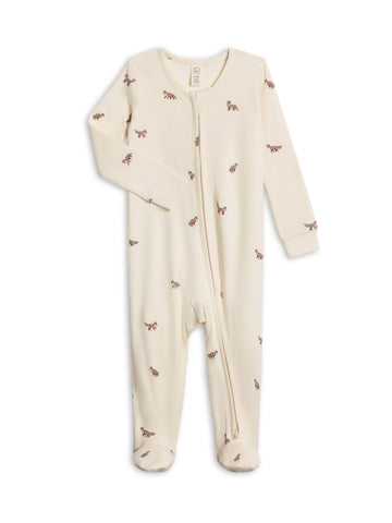 Peyton Zipper Sleeper - Fox + Taupe