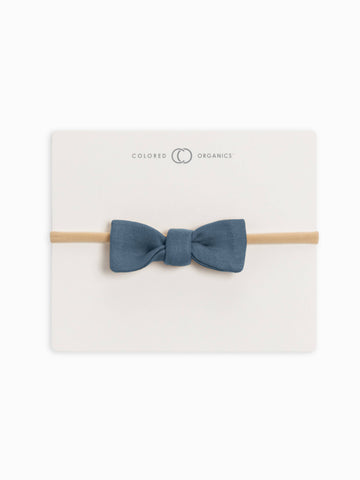 Cotton Dainty Bow - Denim Blue