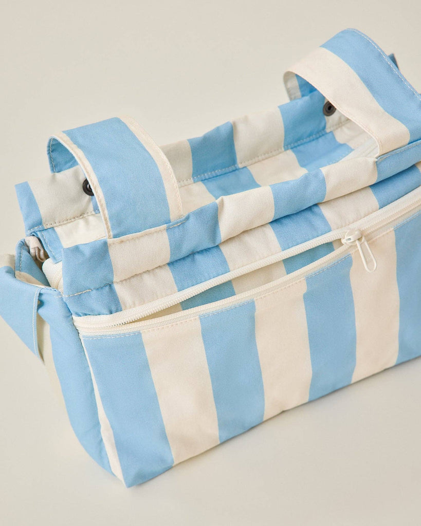 Stroller Party™ Caddy Bag: Blue Wide Stripe