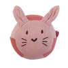 Organic Soft Rattle Ball Rabbit Rose