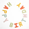 Happy Birthday - Garland Banner with Cloth Bag