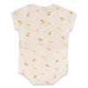 Lemon Waist Tie Short Baby Romper (Organic Jersey)