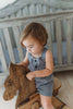 Blueberry | Organic Cuffed Muslin Overall