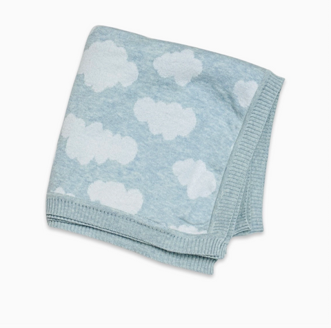 Cloud Jacquard Knit Baby Blanket