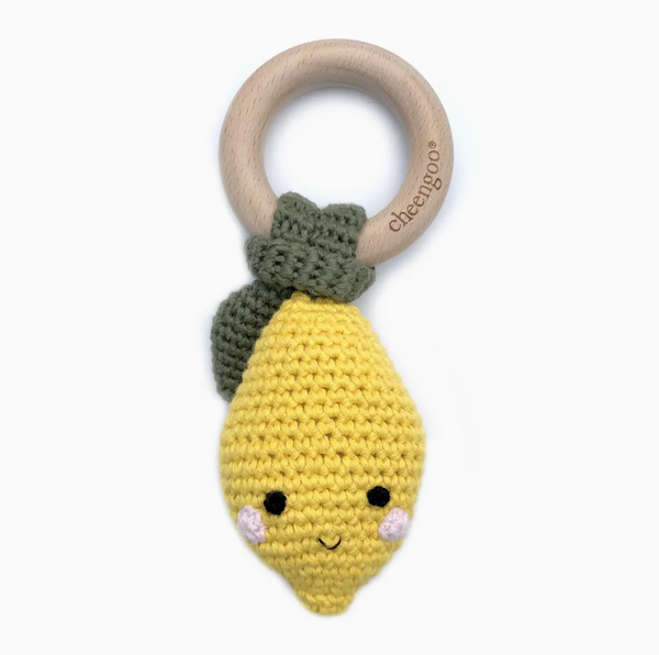 Crocheted Lemon Teething Rattle