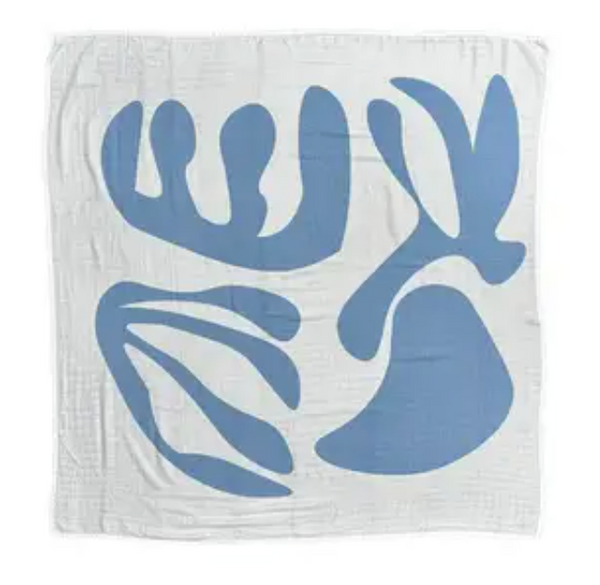 Deep Blue | Organic Cotton Baby Swaddle