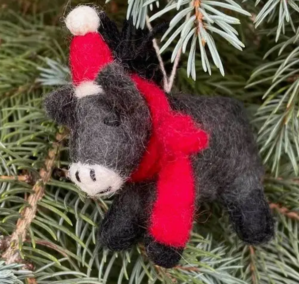 Christmas Donkey Ornament