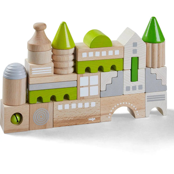 28 Piece Wooden Building Blocks