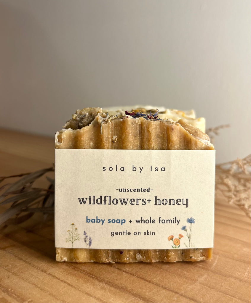 Wildflowers + Honey Baby Soap - Unscented, Eczema Friendly
