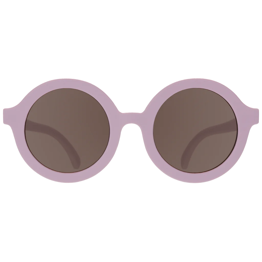 Round "Playful Plum" Sunglasses with Amber lens