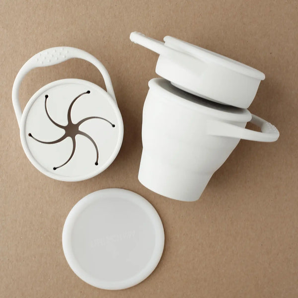 Foldable Silicone Snack Cup - Ivory