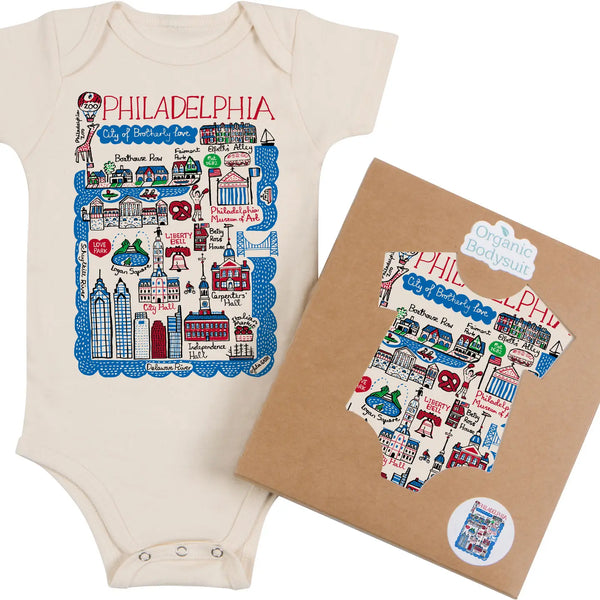 Philadelphia Map Onesie