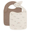 Oranic 2-Pack Muslin Bibs - Desert + Taupe