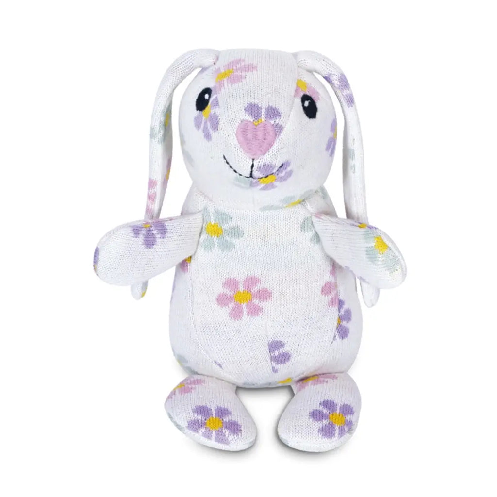 Knit Patterned Bunny Plush - Daisy