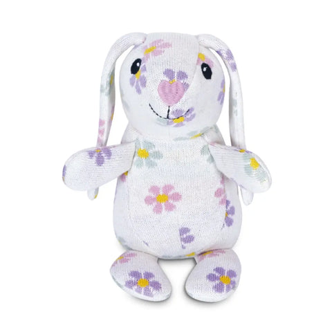 Knit Patterned Bunny Plush - Daisy