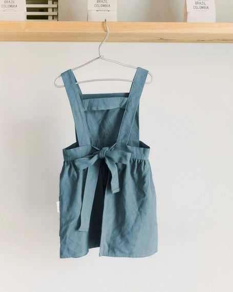 Pinafore Apron Dress - Ocean Blue Minnow Lane Pinafore Apron Dress - Ocean Blue Minnow Lane