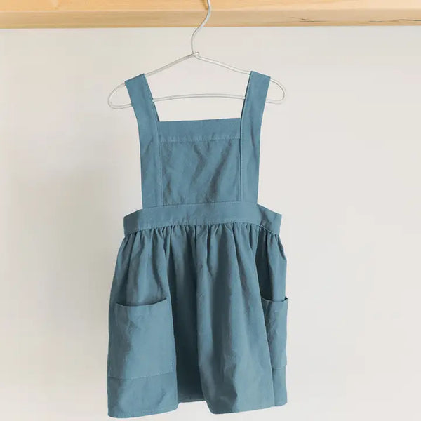 Pinafore Apron Dress - Ocean Blue