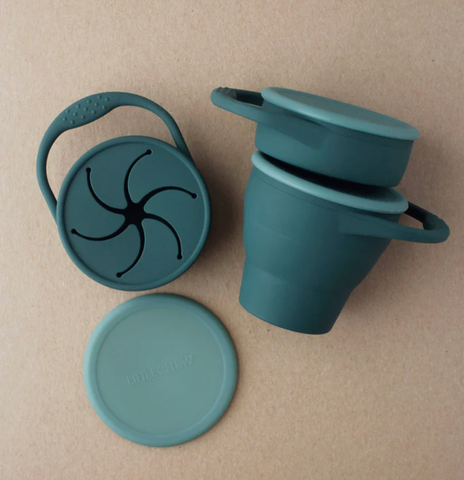 Foldable Silicone Snack Cup - Pine