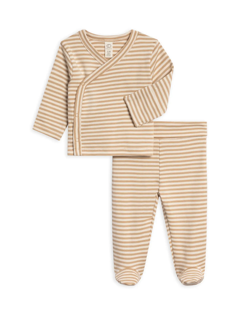 Riley 2 Piece Kimono Top and Pant Set - Stripe Collection