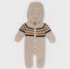 Multi Stripe Hooded Chunky Knit Jumpsuit